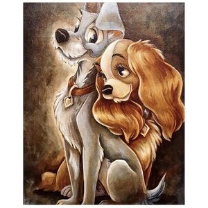 Disney Lady and the Tramp Diamond Art Diamond Painting Kit Square Drills